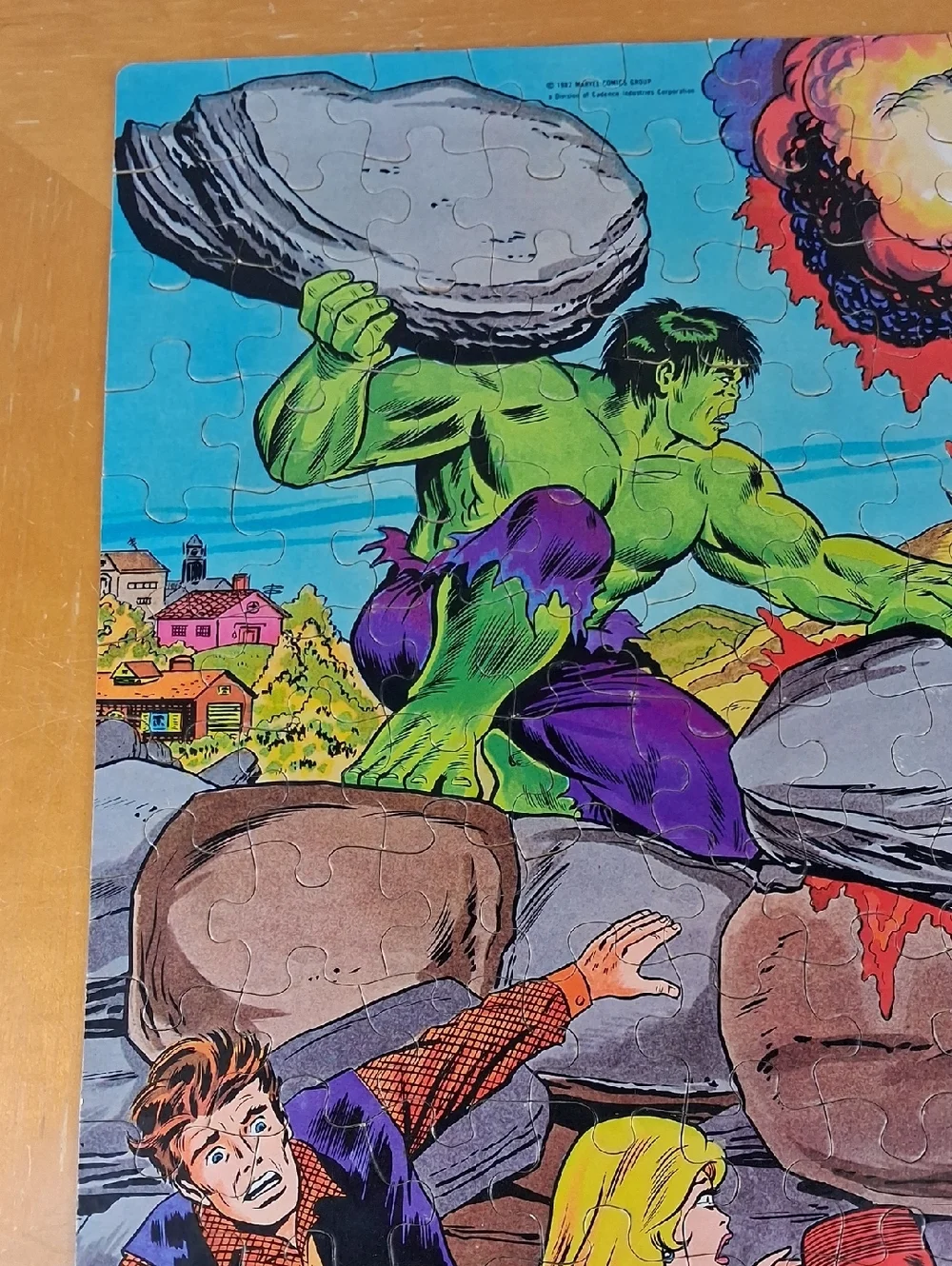 Vintage 1982 Incredible Hulk 100 Large Pieces 14 X 18 Whitman Jigsaw Puzzle